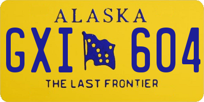 AK license plate GXI604