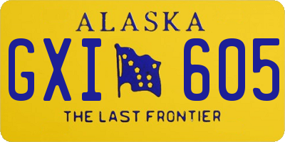 AK license plate GXI605