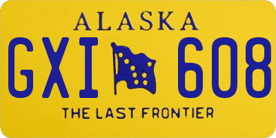 AK license plate GXI608