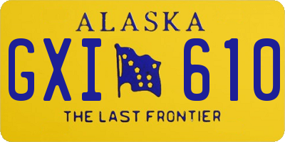 AK license plate GXI610