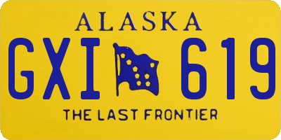 AK license plate GXI619