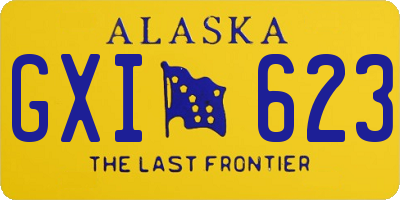 AK license plate GXI623