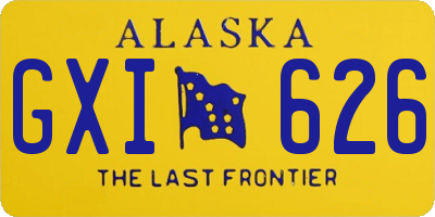 AK license plate GXI626