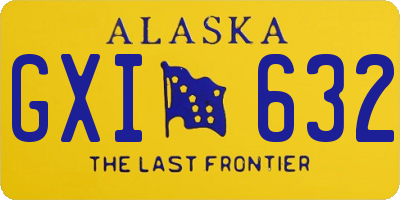 AK license plate GXI632