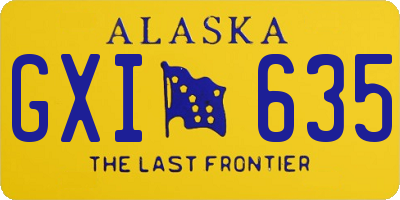 AK license plate GXI635