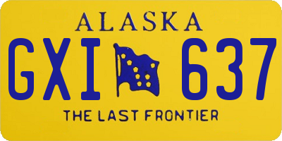 AK license plate GXI637
