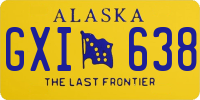 AK license plate GXI638
