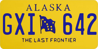 AK license plate GXI642