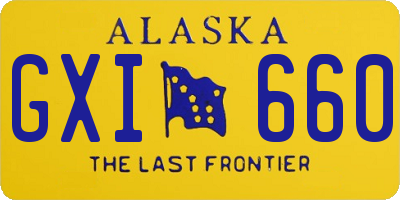 AK license plate GXI660