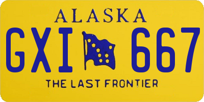AK license plate GXI667