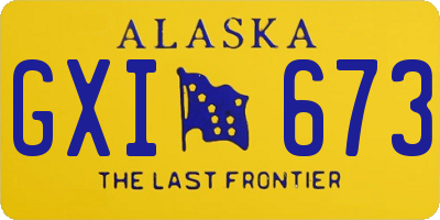 AK license plate GXI673