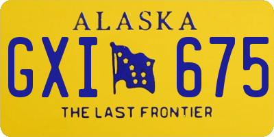 AK license plate GXI675