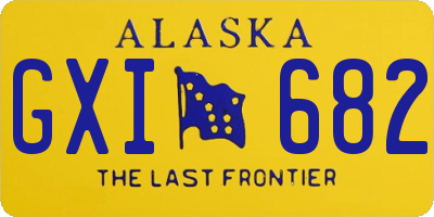 AK license plate GXI682