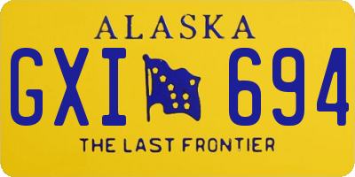 AK license plate GXI694