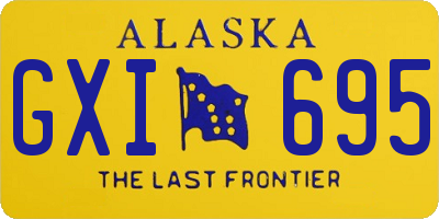 AK license plate GXI695