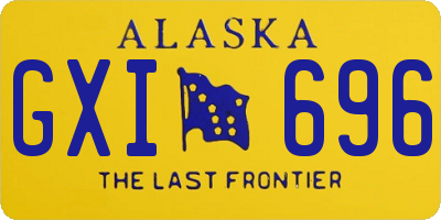 AK license plate GXI696