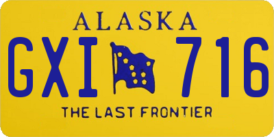 AK license plate GXI716