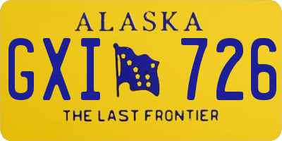 AK license plate GXI726