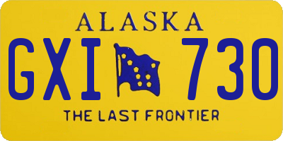 AK license plate GXI730