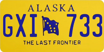 AK license plate GXI733