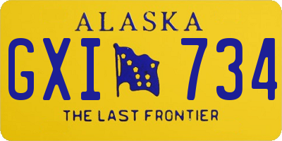 AK license plate GXI734
