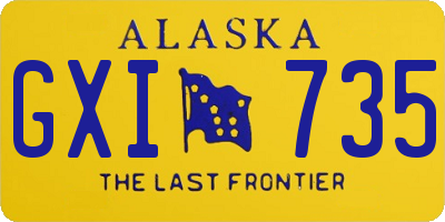 AK license plate GXI735