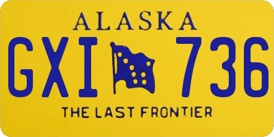 AK license plate GXI736
