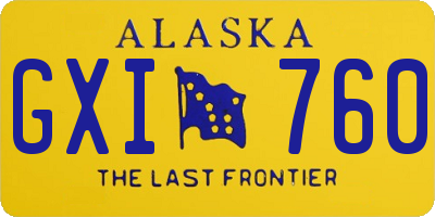 AK license plate GXI760