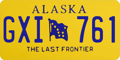 AK license plate GXI761