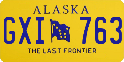 AK license plate GXI763