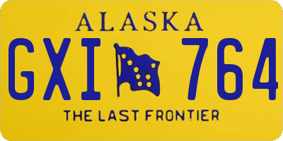 AK license plate GXI764