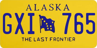 AK license plate GXI765