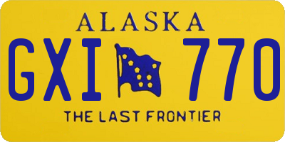 AK license plate GXI770
