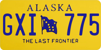 AK license plate GXI775