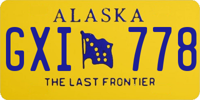 AK license plate GXI778