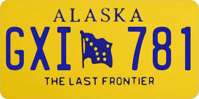 AK license plate GXI781