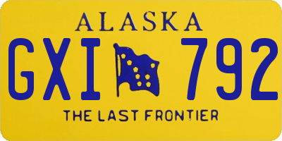 AK license plate GXI792