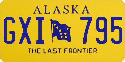 AK license plate GXI795