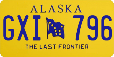 AK license plate GXI796
