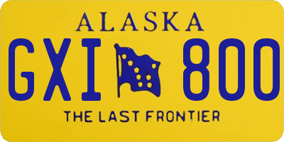 AK license plate GXI800