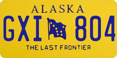 AK license plate GXI804