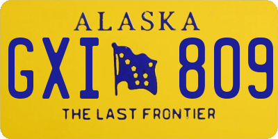 AK license plate GXI809