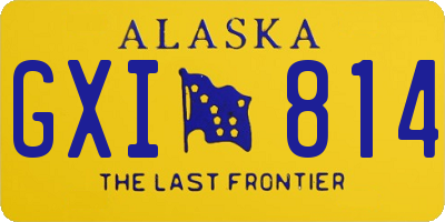AK license plate GXI814