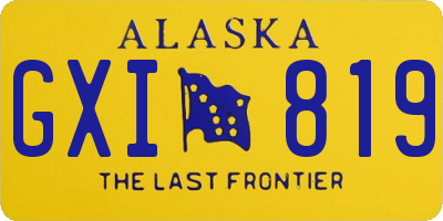 AK license plate GXI819