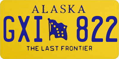 AK license plate GXI822
