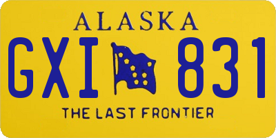 AK license plate GXI831