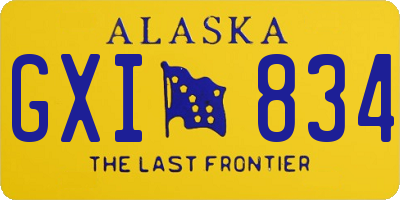 AK license plate GXI834