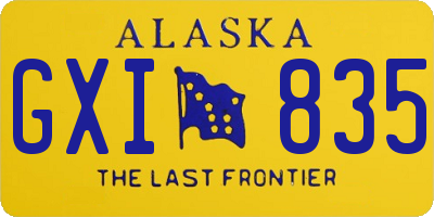 AK license plate GXI835