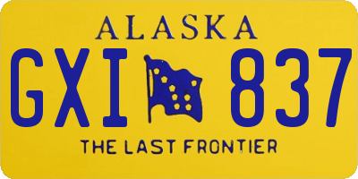 AK license plate GXI837