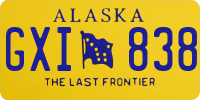 AK license plate GXI838